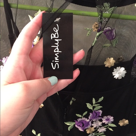 Simply Be Sheer Floral Dress - Never Worn - Picture 5 of 5